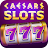 Caesars Slots mobile app with 100,000,000 free coin bonus displayed on smartphone screen with slot reels in background